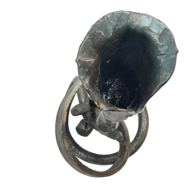 Hand Wrought Iron Calla Lily Candle Holder in the Style of Jack Brubaker For Sale - Image 10 of 10