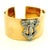 Art Deco 1930s Art Deco Diamond Platinum & 14k Gold Wide Marriage Cuff Bracelet For Sale - Image 3 of 15