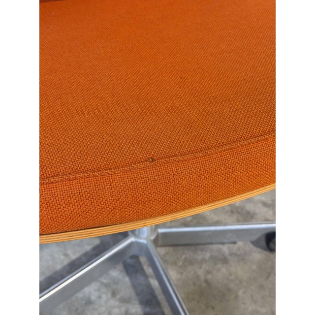 Duba Orange Upholstered Swivel Desk Office Chair Danish Mid-Century Modern 1970s For Sale - Image 10 of 11