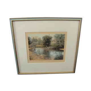 Vintage "The Swimming Hole" Colored Photograph by Wallace Nutting For Sale