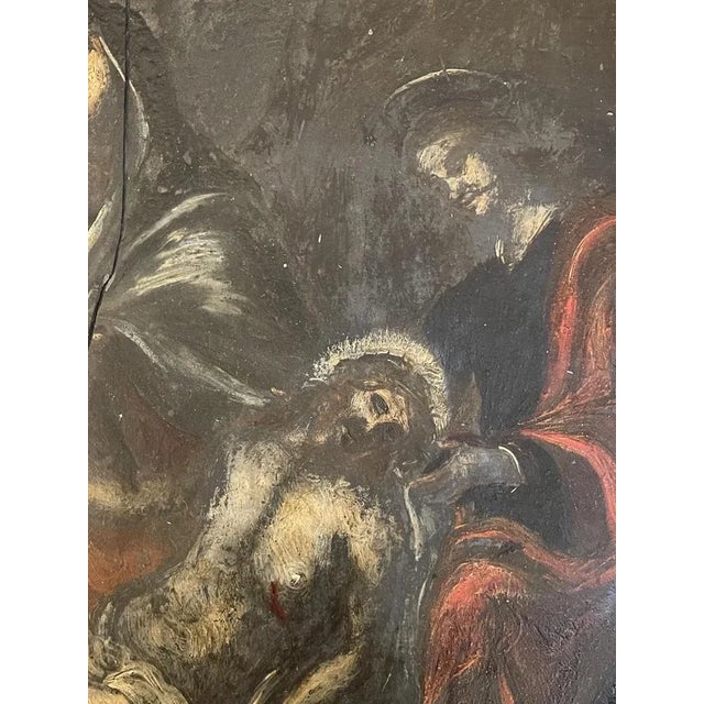 Deposition of Christ, 18th Century, Painting on Slate For Sale - Image 4 of 8