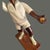 Late 20th Century Vintage Desk Top Italian Wood Carving Sculpture Tennis Player 12'' High For Sale - Image 5 of 7