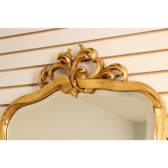 Friedman Brothers Friedman Brothers Gold Finish Beveled Glass Mirror For Sale - Image 4 of 14