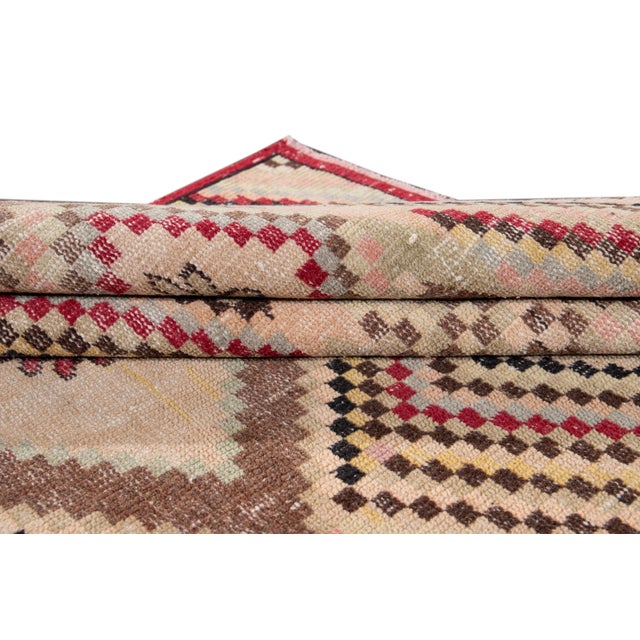 Vintage Turkish Scatter Wool Rug 4 X 7 For Sale In New York - Image 6 of 13