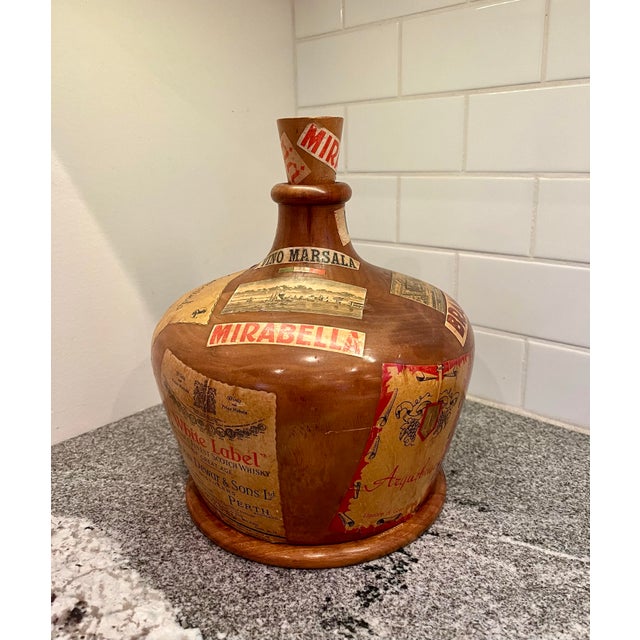 Mid 20th Century Mid Century Wine Bottle Decanter Poker Chip Caddy For Sale - Image 5 of 12