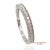 Silver 14k 585 Solid White Gold Side Engraving Milgrain Natural Diamond Band Ring, Size 6 For Sale - Image 8 of 13