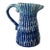 Textured Pottery Pitcher in Blues For Sale