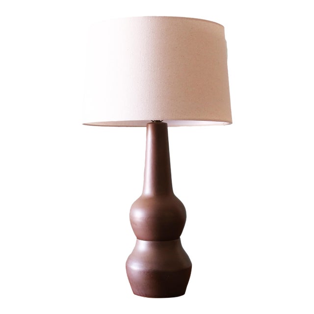 Gordon and Jane Martz M181 Lamp for Marshall Studios Matte Green Gray 34" For Sale