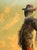 Early 20th Century The Enigmatic Sentinel: A Pastoral Scarecrow Scene in Oil and Sgraffito For Sale - Image 4 of 12