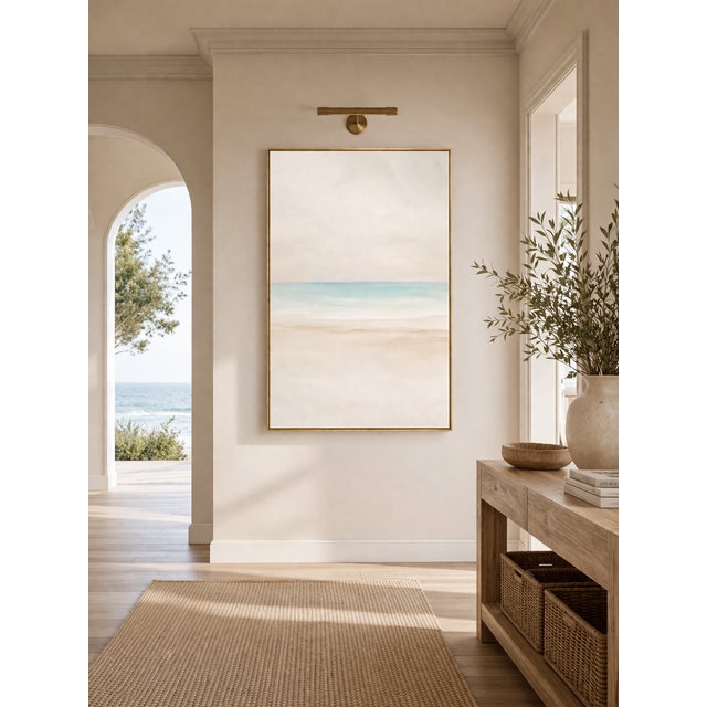 Contemporary Minimalist Coastal Horizon, Abstract Beach Wall Art Print, 24″ × 36″ For Sale - Image 3 of 9