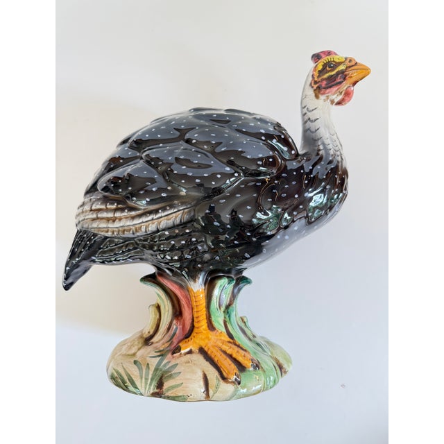 Large Pair of Ceramic Guinea Hens or Fowl, Made in Italy For Sale In Washington DC - Image 6 of 10
