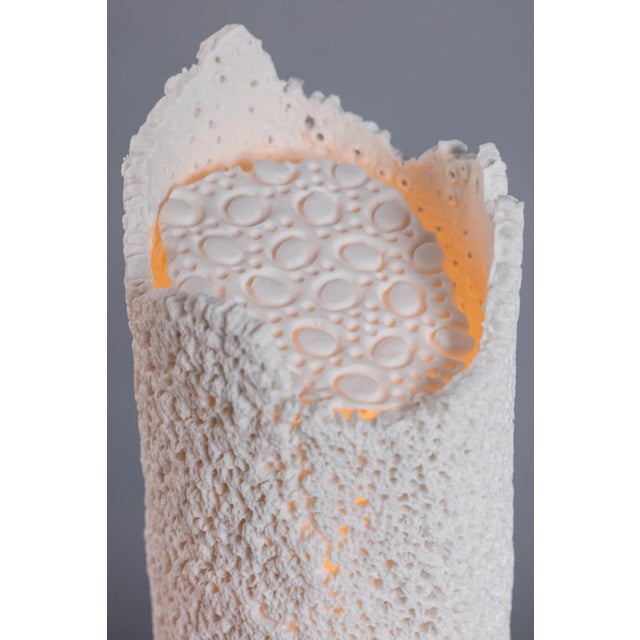 Contemporary Porcelain Sculpted Table Lamp by Ludovic Clément d'Armont For Sale - Image 3 of 5