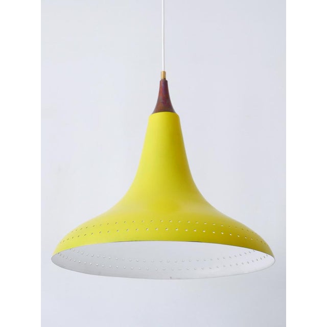 Metal Mid-Century Modern Perforated Aluminium Pendant Lamp, 1960s For Sale - Image 7 of 18