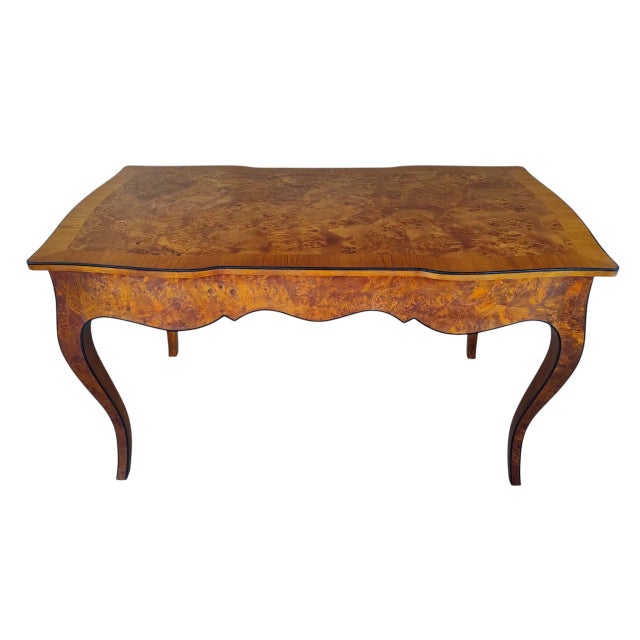 Mid 20th Century Vintage Mid-Century Italian Desk With Cloth-Lined Drawers For Sale - Image 5 of 18