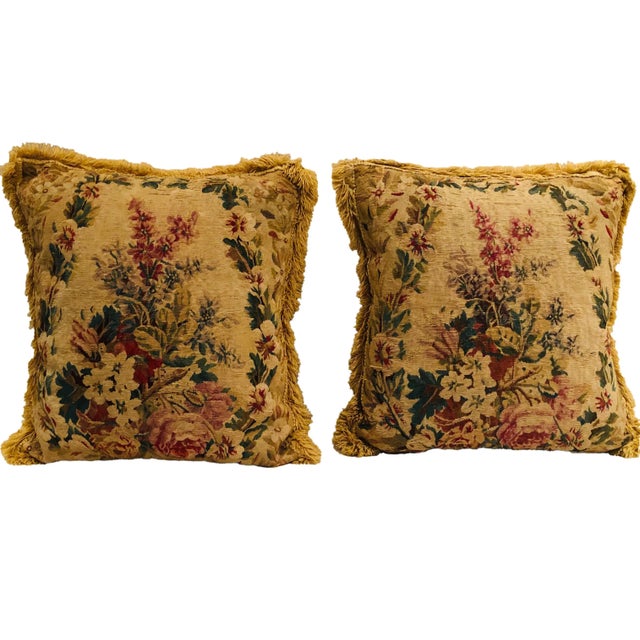 French Early 19th Century French Tapestry Pillows - Set of 4 For Sale - Image 3 of 8