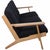 Hans Wegner GE290 3-seater sofa with a solid oak frame and black fabric cushions. The sofa is from the 2000s and appears...