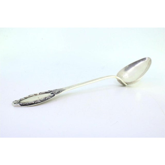 Silver Rice and Serving Spoon with Reliefs For Sale - Image 5 of 8