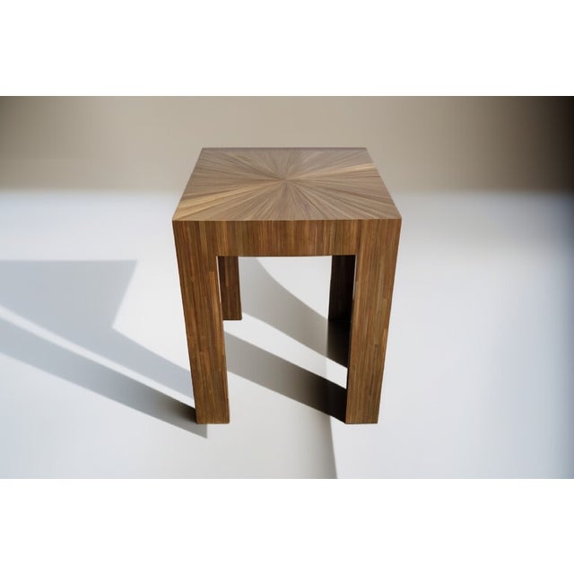 Wood Art Deco Straw Marquetry Coffee Table from Benoît Cazes, 2023 For Sale - Image 7 of 18