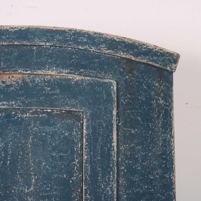 Swedish Bowfronted Corner Cupboard For Sale - Image 3 of 11