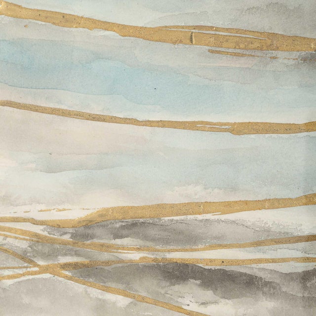 Wood So Golden Abstract Landscape Prints Set/2 For Sale - Image 7 of 7