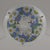 Loys Lucha French Art Deco Pendant Light 1930s - Blue White Floral Enameled Bowl For Sale - Image 6 of 13