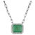 Not Yet Made - Made To Order 2.06 Ct Octagon Cut Emerald & Diamond Pendant Necklace in 925 Sterling Silver For Sale - Image 5 of 12