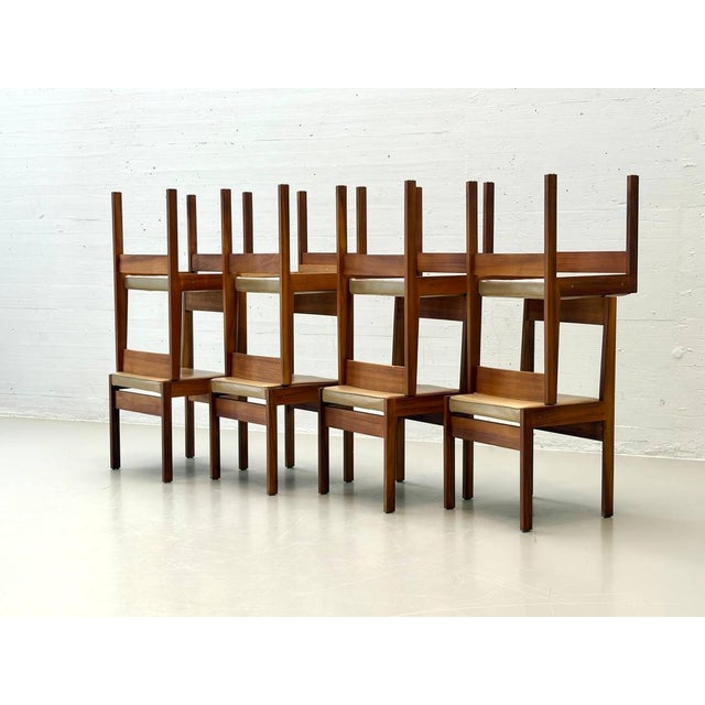 Scandinavian Dining Chair in Walnut and Leather, 1960s For Sale - Image 10 of 18