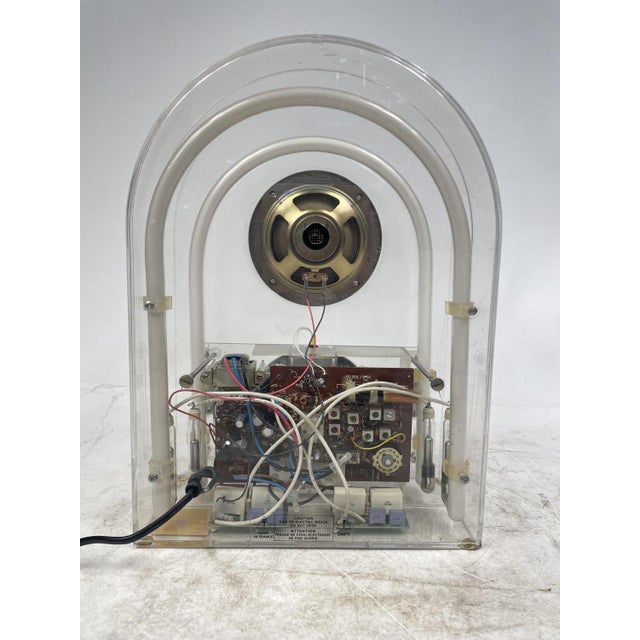 Modern Radio Design in Acrylic Glass and Neon, 1980s For Sale - Image 3 of 18