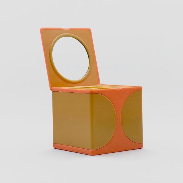 Vintage Vanity Box in Plastic with Mirror, 1970s For Sale - Image 6 of 11