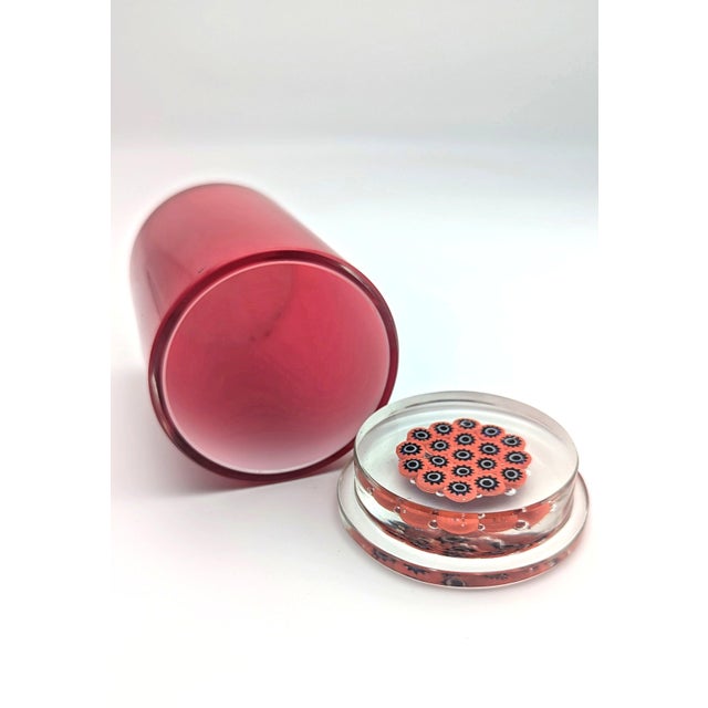 Mid-Century Modern Mid-Century Venini Murano Glass Box with Murrine Lid by Ludovico Diaz De Santillana, 1960s For Sale - Image 3 of 6