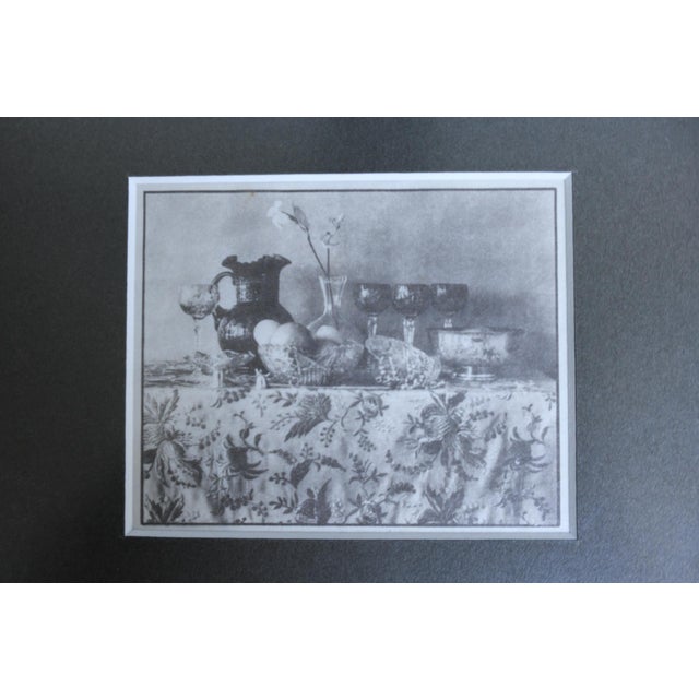 English Vintage Palladium Black and White Print Still Life Framed 8 X 9" For Sale - Image 3 of 7