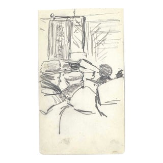 1907 Japan Crowd Drawing For Sale