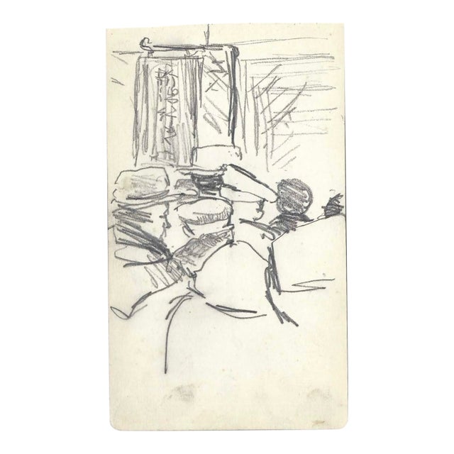 1907 Japan Crowd Drawing For Sale