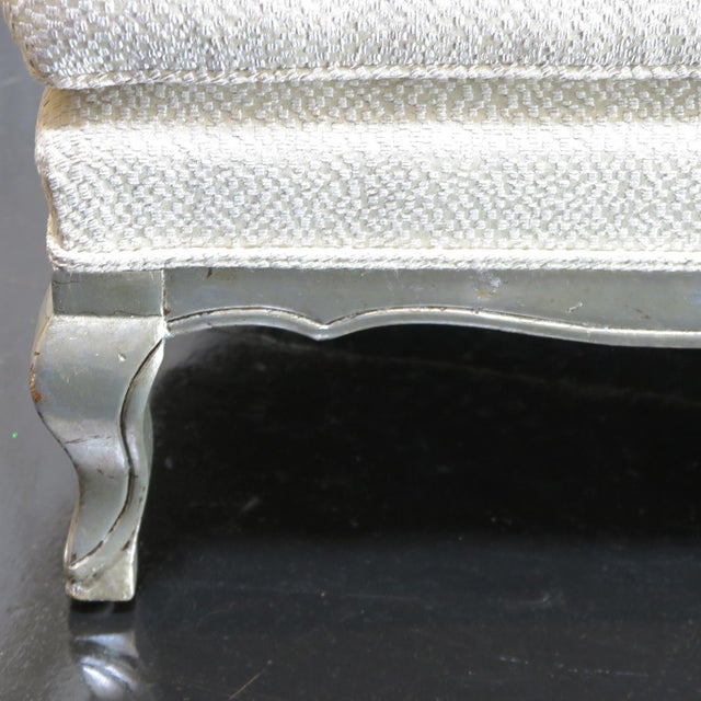 1940s Vintage French Silver Leaf Lounge Chairs- A Pair For Sale In Los Angeles - Image 6 of 12