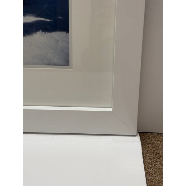 Soicher Marin Snowmass 1968. Print of Group of people at mountain, white frame. Original retail $2800. Showroom floor sample.