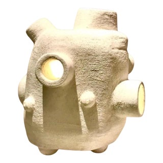 Cray and Concrete Coated with Lime and Cement Lamp by Frederic Texier For Sale