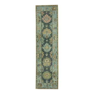 Turkish Oushak Rug 2'7" x 9'9" #19204 For Sale