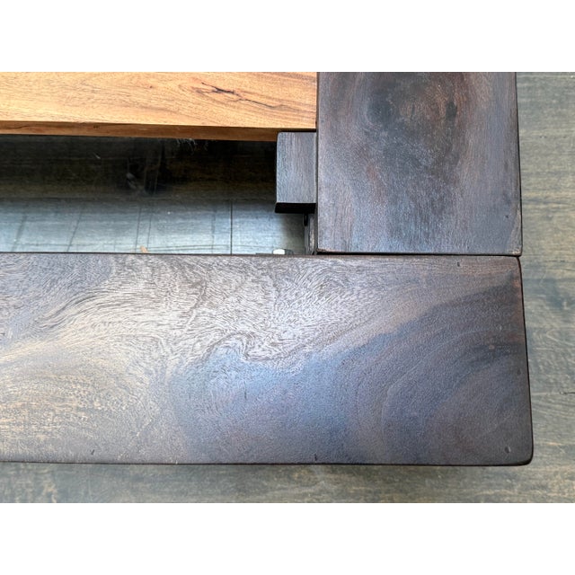 Brown Queen Size Sierra Living Concepts Sierra Nevada Low Platform Bed Frame For Sale - Image 8 of 12