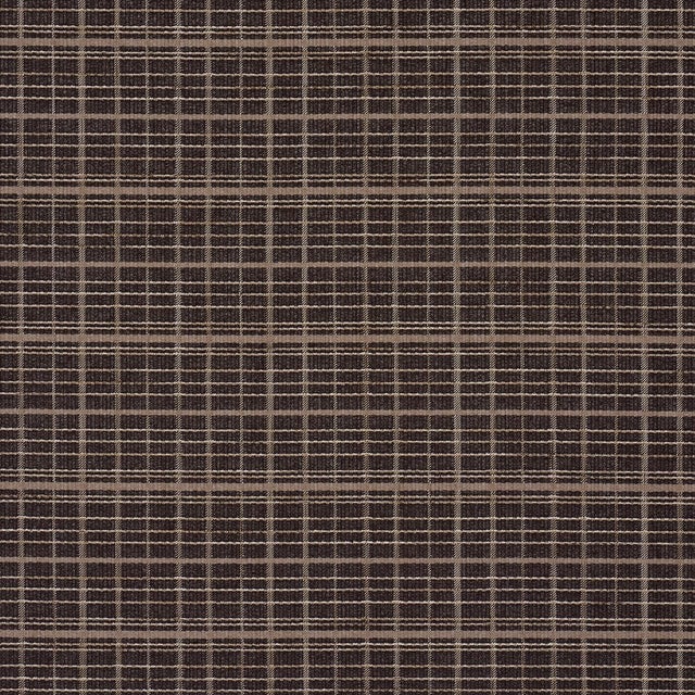 Schumacher Merrick Performance Plaid Fabric In Brown For Sale