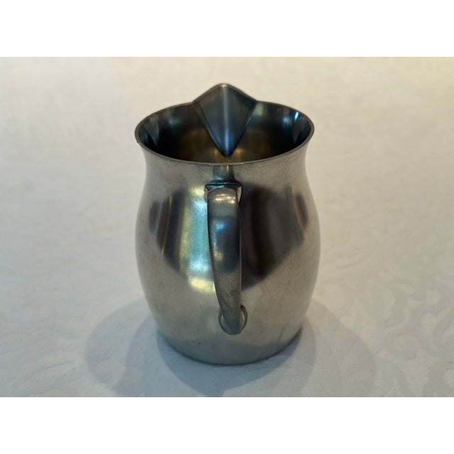 KMD Royal Holland Daalderop 1960s Dutch Modernist Royal Holland Pewter Sculptural Pitcher by k.m.d. Tiel For Sale - Image 4 of 10