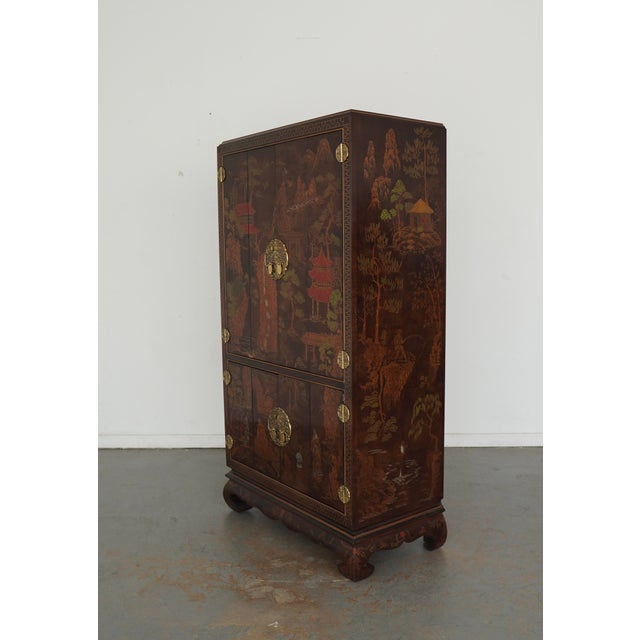 Vintage Henredon Folio 10 Chinoisere Armoire For Sale In Austin - Image 6 of 18