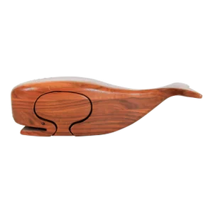 Hand Carved Vintage Whale Puzzle Box