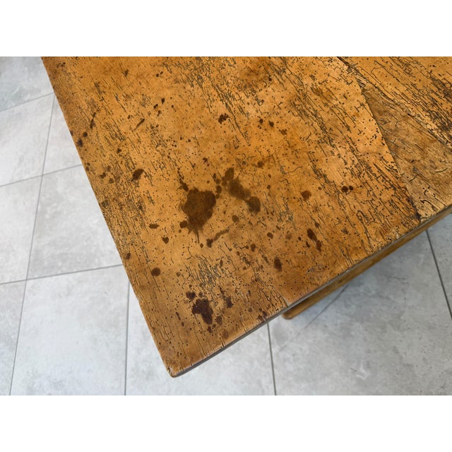 Rustic Farmhouse Dining Table in Natural Wood For Sale - Image 14 of 17