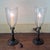 Georgian Style Mahogany & Brass Candlestick Lamps With Hurricane Shades - A Pair For Sale - Image 12 of 18