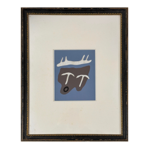 Vintage Jean Arp “Mountain, Table, Anchor, Navel” Cut-Out Seriograph Collage, Framed