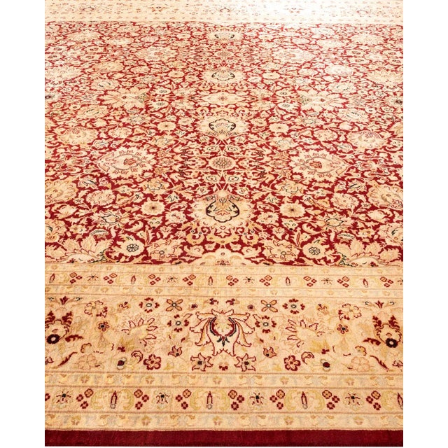 Solo Rugs Mogul, One-of-a-Kind Hand-Knotted Area Rug in Red, 9' 1" x 12' 5" For Sale - Image 4 of 8