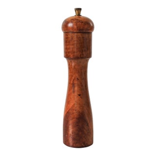 Vintage Olive Wood Pepper Mill For Sale