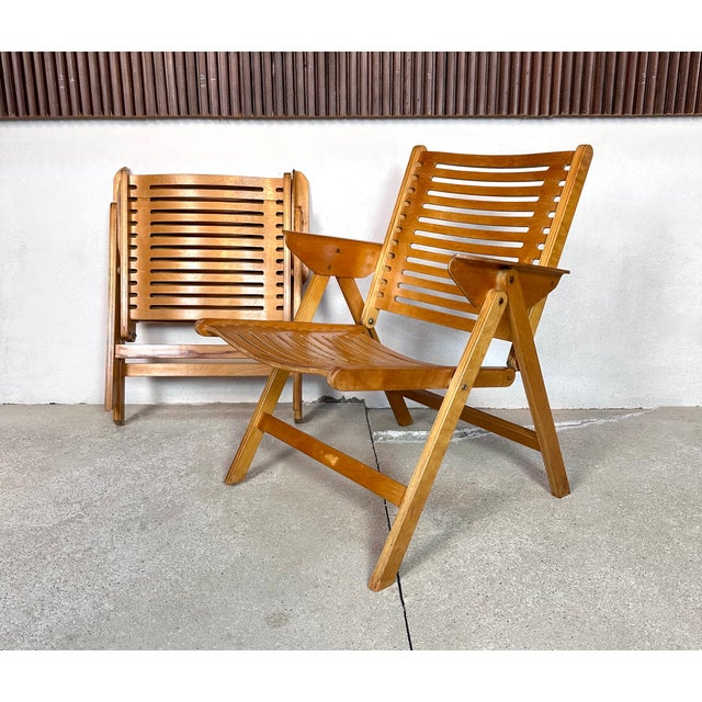 Set of Early Edition Model Rex Lounge Folding Chairs by Niko Kralj for Stol Kamnik, 1960s For Sale - Image 14 of 18