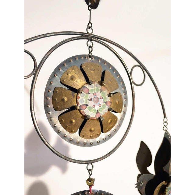 Fantastic Brass, Copper and Enamel Mobile by Cesar Vasquez For Sale - Image 9 of 10