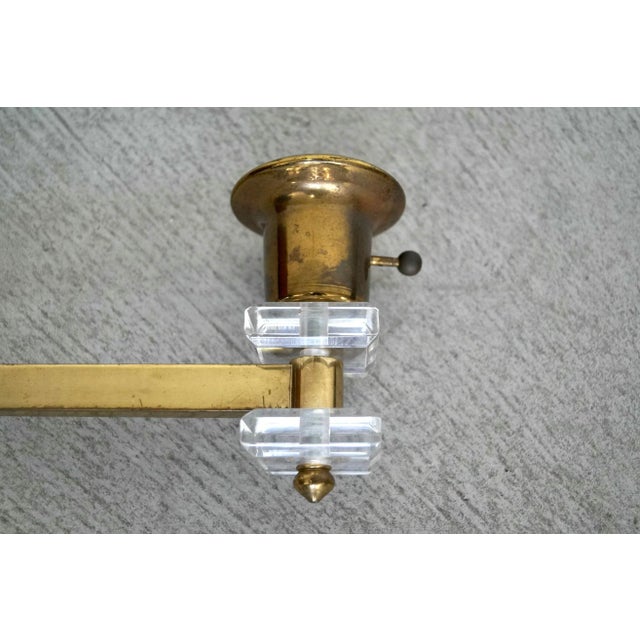 1960’s Hollywood Regency Lucite & Brass Sconce For Sale - Image 10 of 13